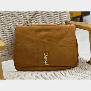 Saint Laurent Large Jamie bag in suede BROWN CARAMEL (original quality) (bige-231101-15)
