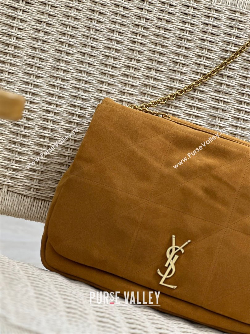 Saint Laurent Large Jamie bag in suede BROWN CARAMEL (original quality) (bige-231101-15)