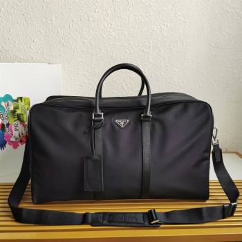 Prada Re-Nylon and Saffiano leather duffle bag black 2VC013 2023 (ZIYIN-231204-01)