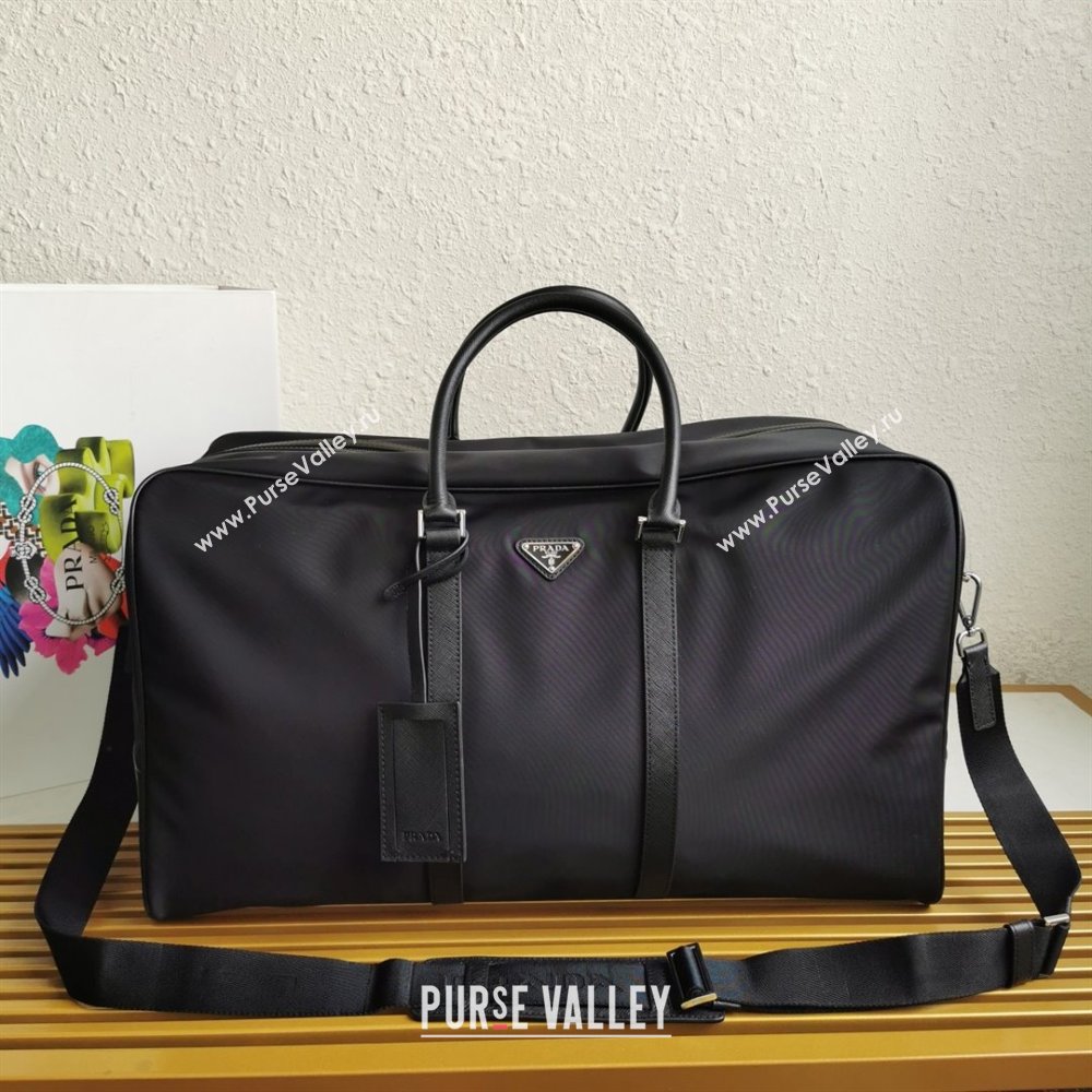 Prada Re-Nylon and Saffiano leather duffle bag black 2VC013 2023 (ZIYIN-231204-01)