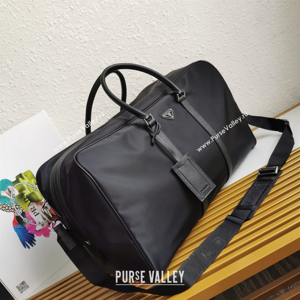 Prada Re-Nylon and Saffiano leather duffle bag black 2VC013 2023 (ZIYIN-231204-01)
