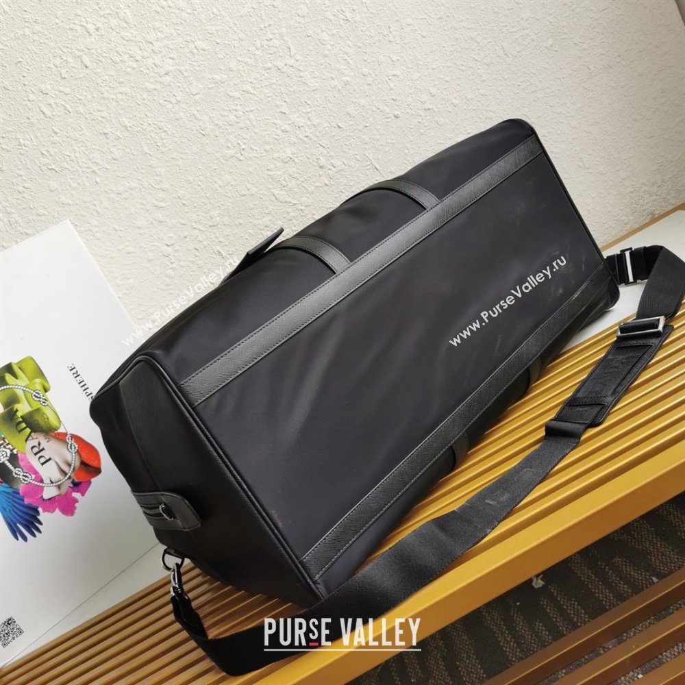 Prada Re-Nylon and Saffiano leather duffle bag black 2VC013 2023 (ZIYIN-231204-01)