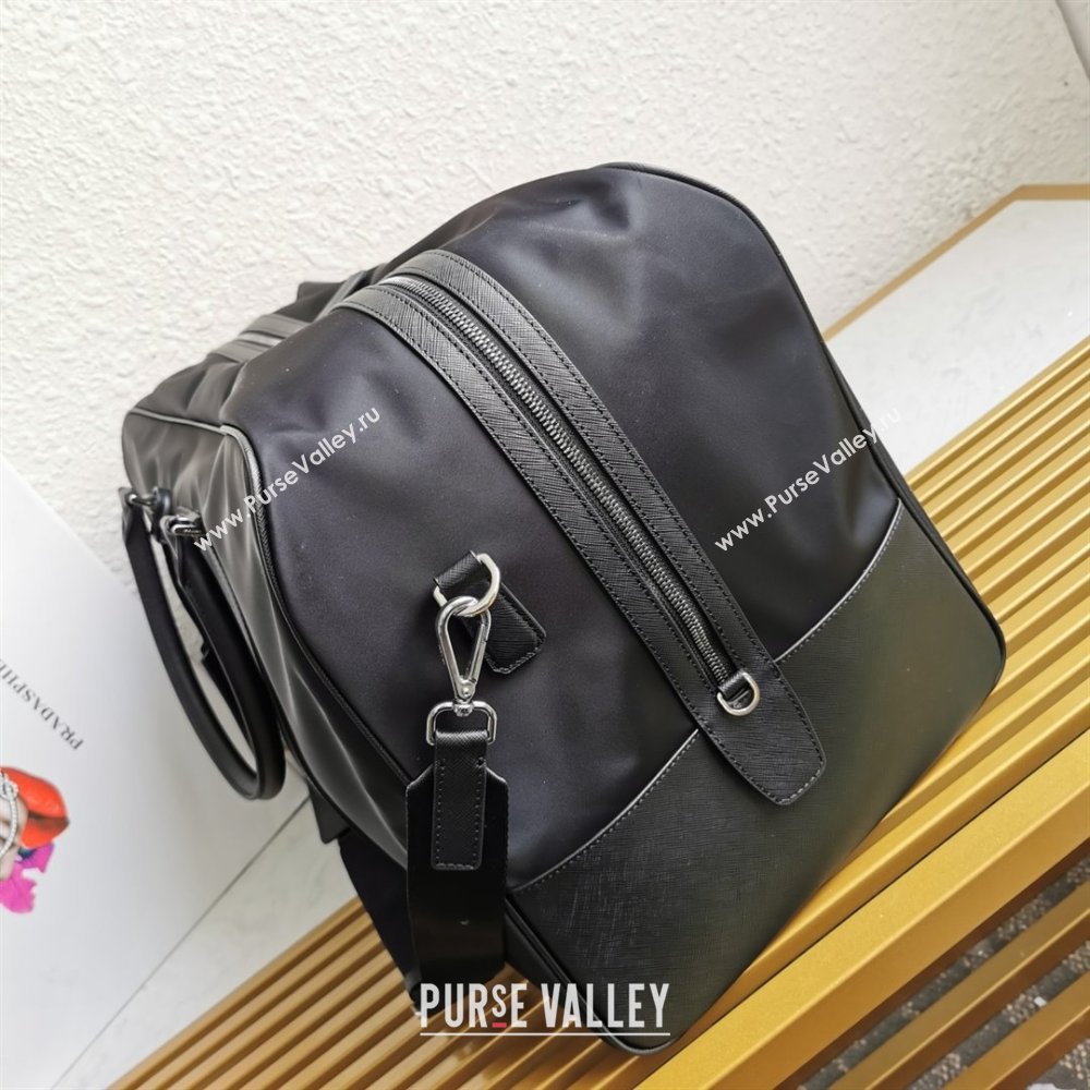 Prada Re-Nylon and Saffiano leather duffle bag black 2VC013 2023 (ZIYIN-231204-01)