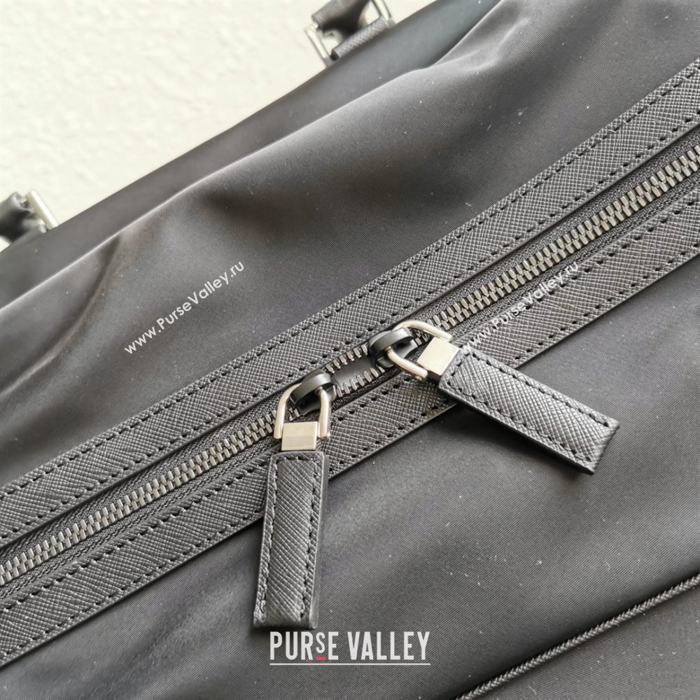 Prada Re-Nylon and Saffiano leather duffle bag black 2VC013 2023 (ZIYIN-231204-01)