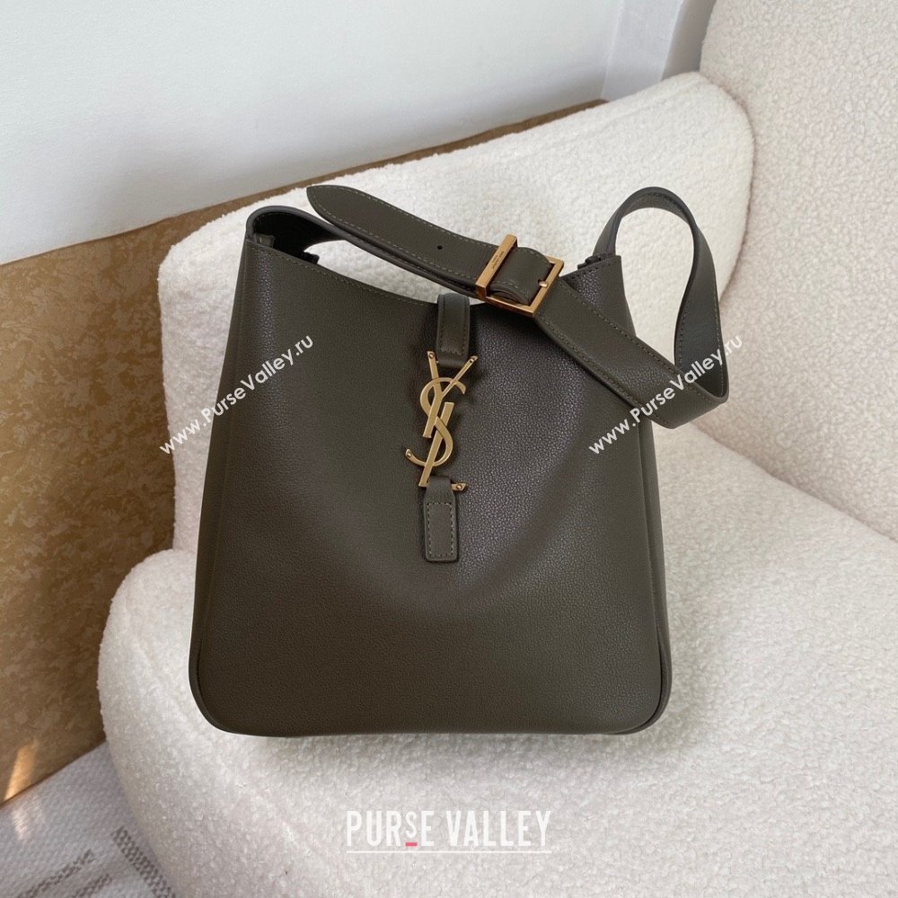 Saint Laurent small le 5 à 7 supple Bag in grained leather 713938 LIGHT MUSK (yida-231101-01)