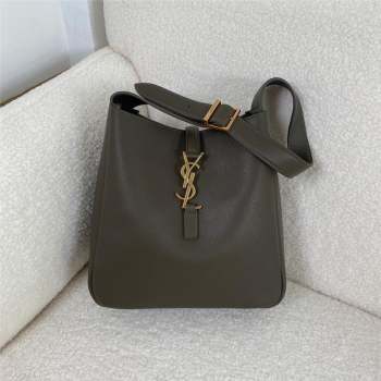 Saint Laurent small le 5 à 7 supple Bag in grained leather 713938 LIGHT MUSK (yida-231101-01)