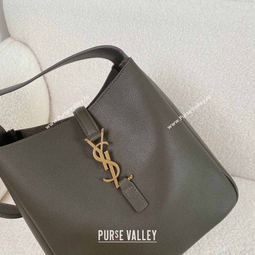 Saint Laurent small le 5 à 7 supple Bag in grained leather 713938 LIGHT MUSK (yida-231101-01)