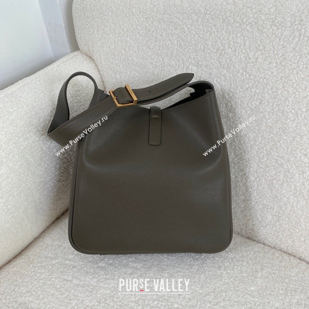 Saint Laurent small le 5 à 7 supple Bag in grained leather 713938 LIGHT MUSK (yida-231101-01)