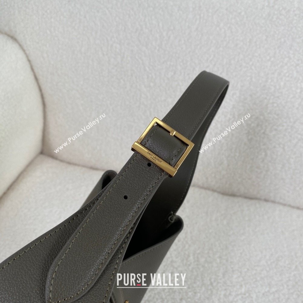 Saint Laurent small le 5 à 7 supple Bag in grained leather 713938 LIGHT MUSK (yida-231101-01)