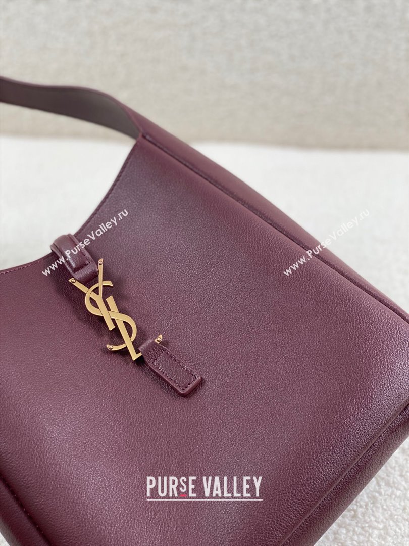 Saint Laurent small le 5 à 7 supple Bag in grained leather 713938 ROUGE LEGION (bige-231101-16)