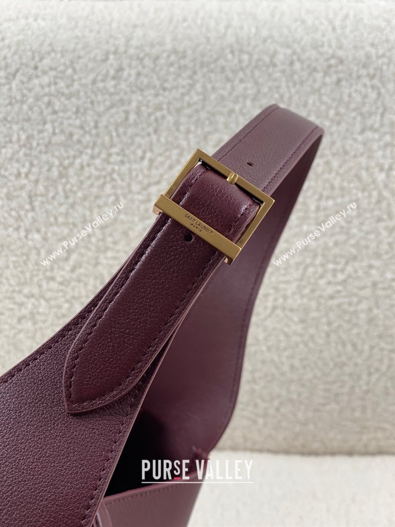 Saint Laurent small le 5 à 7 supple Bag in grained leather 713938 ROUGE LEGION (bige-231101-16)