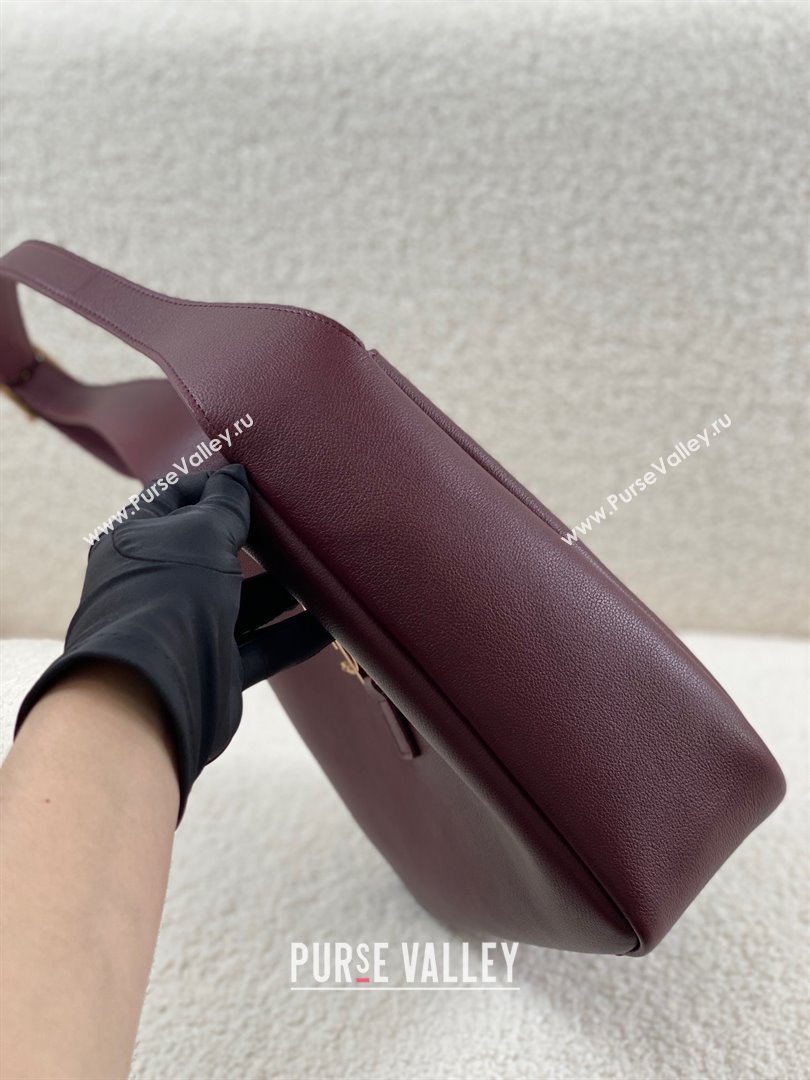 Saint Laurent small le 5 à 7 supple Bag in grained leather 713938 ROUGE LEGION (bige-231101-16)