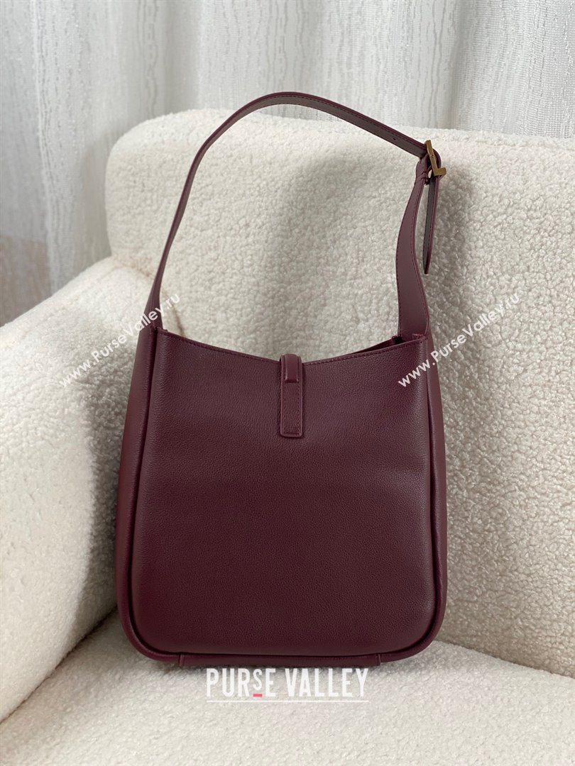 Saint Laurent small le 5 à 7 supple Bag in grained leather 713938 ROUGE LEGION (bige-231101-16)