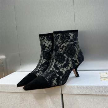 Dior Heel 6.5cm Naughtily-D Ankle Boots in Black 2023 (jincheng-231024-04)