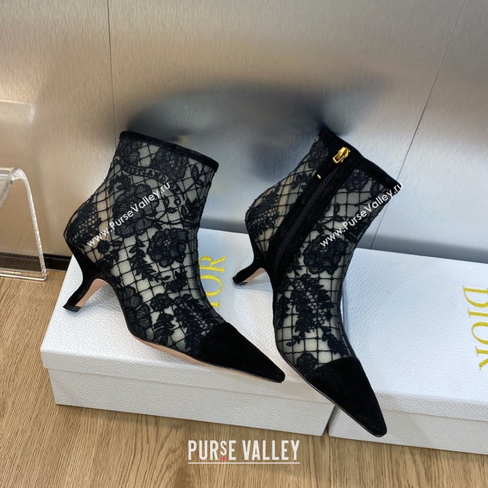 Dior Heel 6.5cm Naughtily-D Ankle Boots in Black 2023 (jincheng-231024-04)