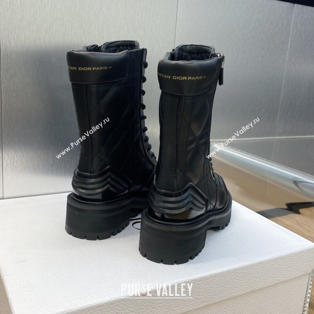 Dior Black Quilted Cannage Calfskin D-Leader Ankle Boot 2023 (jincheng-231024-06)