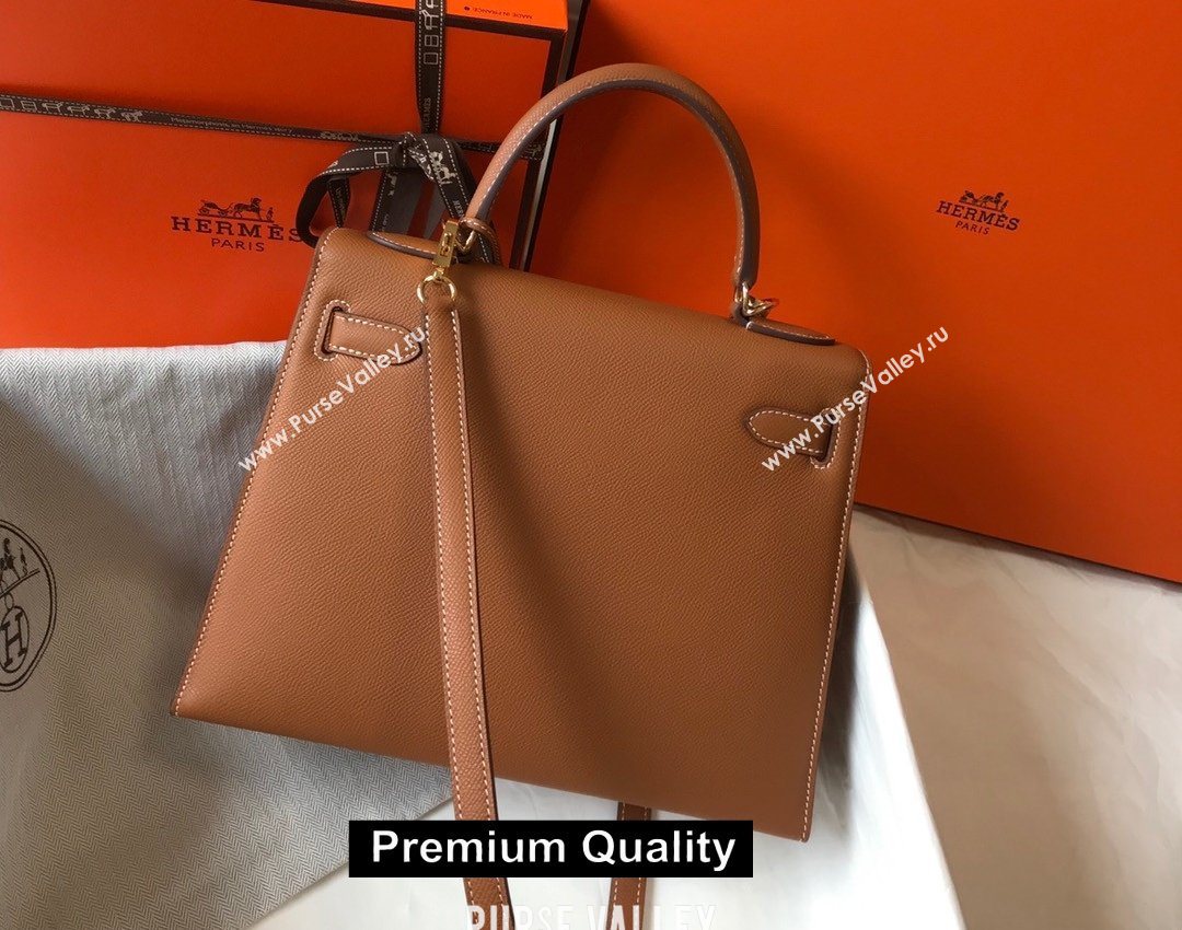 Hermes Kelly 25/28/32cm Bag in epsom Leather with golden hardware camel (fuli-5910)