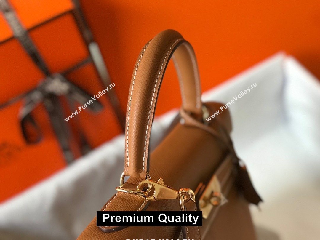 Hermes Kelly 25/28/32cm Bag in epsom Leather with golden hardware camel (fuli-5910)