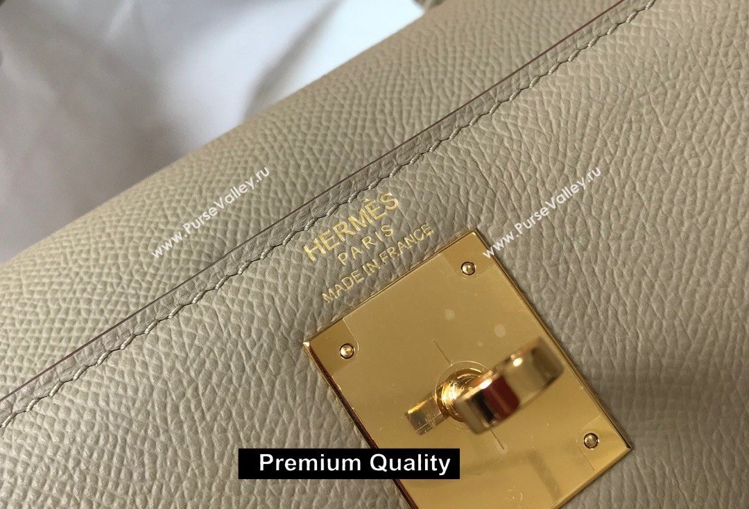 Hermes Kelly 25/28/32cm Bag in epsom Leather with golden hardware Etoupe (fuli-5297)