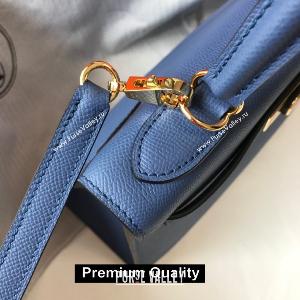 Hermes Kelly 25/28/32cm Bag in epsom Leather with golden hardware blue (fuli-5307)