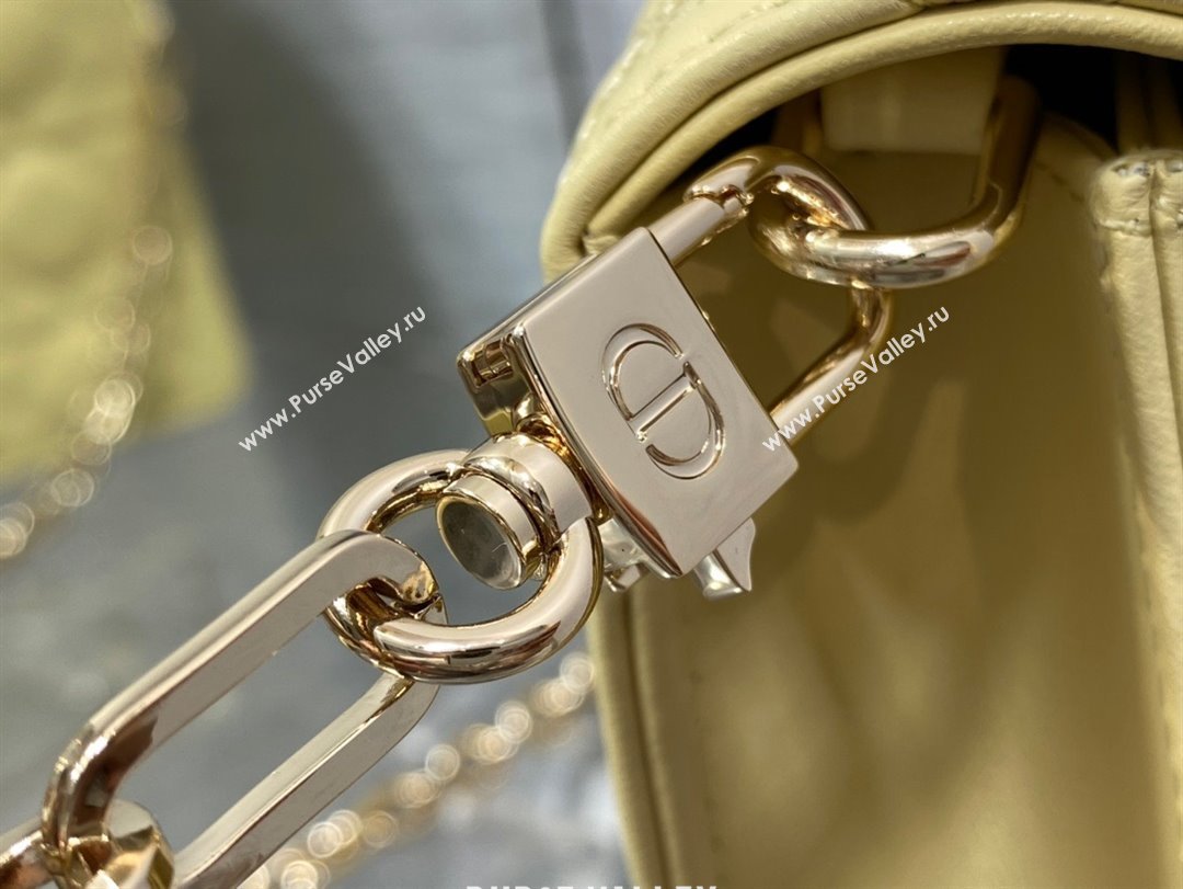 Miss Dior Top Handle Bag in Pastel Yellow Cannage Lambskin 2023 (xxg-231024-02)