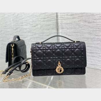 Miss Dior Top Handle Bag in black Cannage Lambskin 2023 (xxg-231024-04)