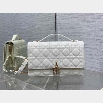 Miss Dior Top Handle Bag in white Cannage Lambskin 2023 (xxg-231024-03)
