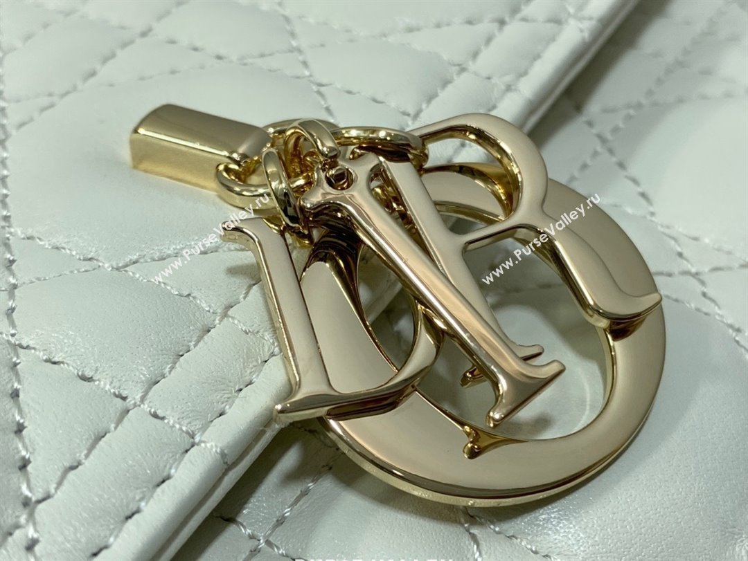 Miss Dior Top Handle Bag in white Cannage Lambskin 2023 (xxg-231024-03)