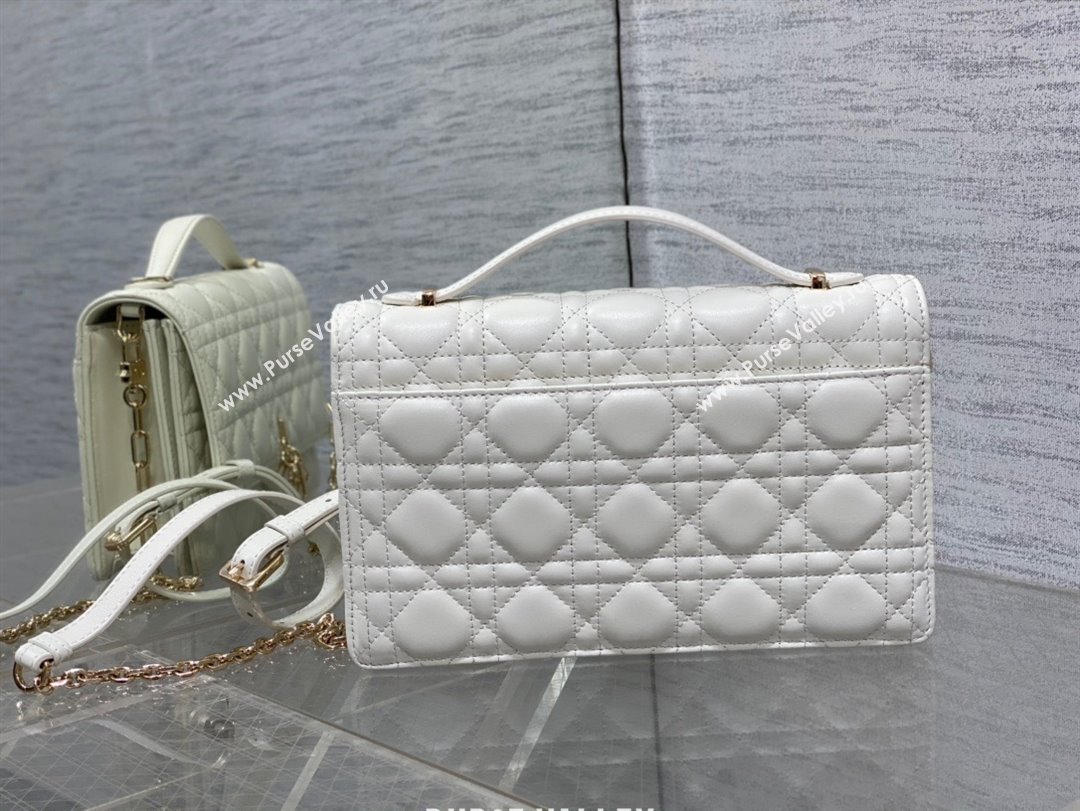 Miss Dior Top Handle Bag in white Cannage Lambskin 2023 (xxg-231024-03)