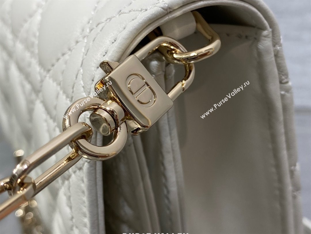 Miss Dior Top Handle Bag in white Cannage Lambskin 2023 (xxg-231024-03)