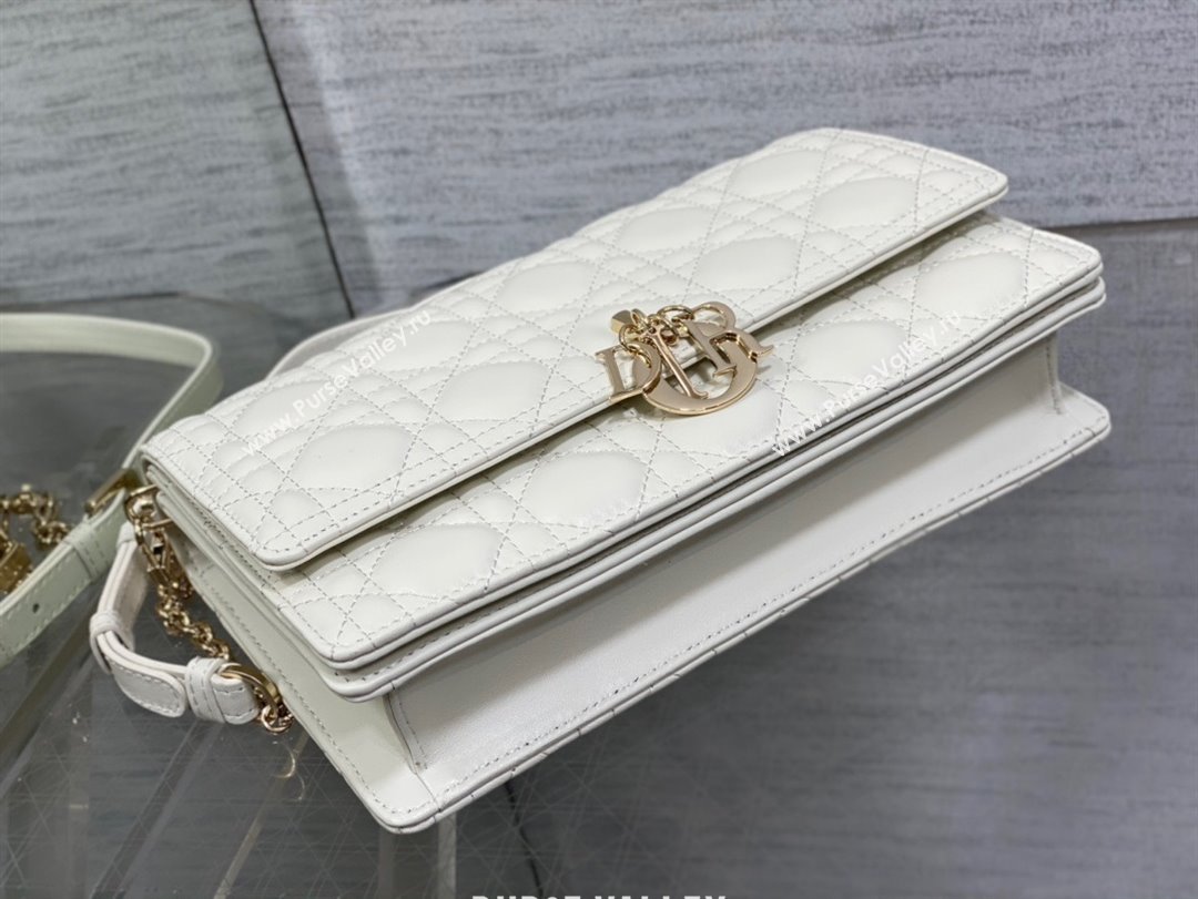 Miss Dior Top Handle Bag in white Cannage Lambskin 2023 (xxg-231024-03)