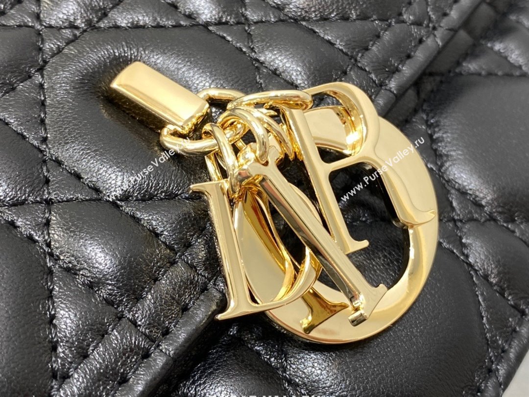 Miss Dior Top Handle Bag in black Cannage Lambskin 2023 (xxg-231024-04)