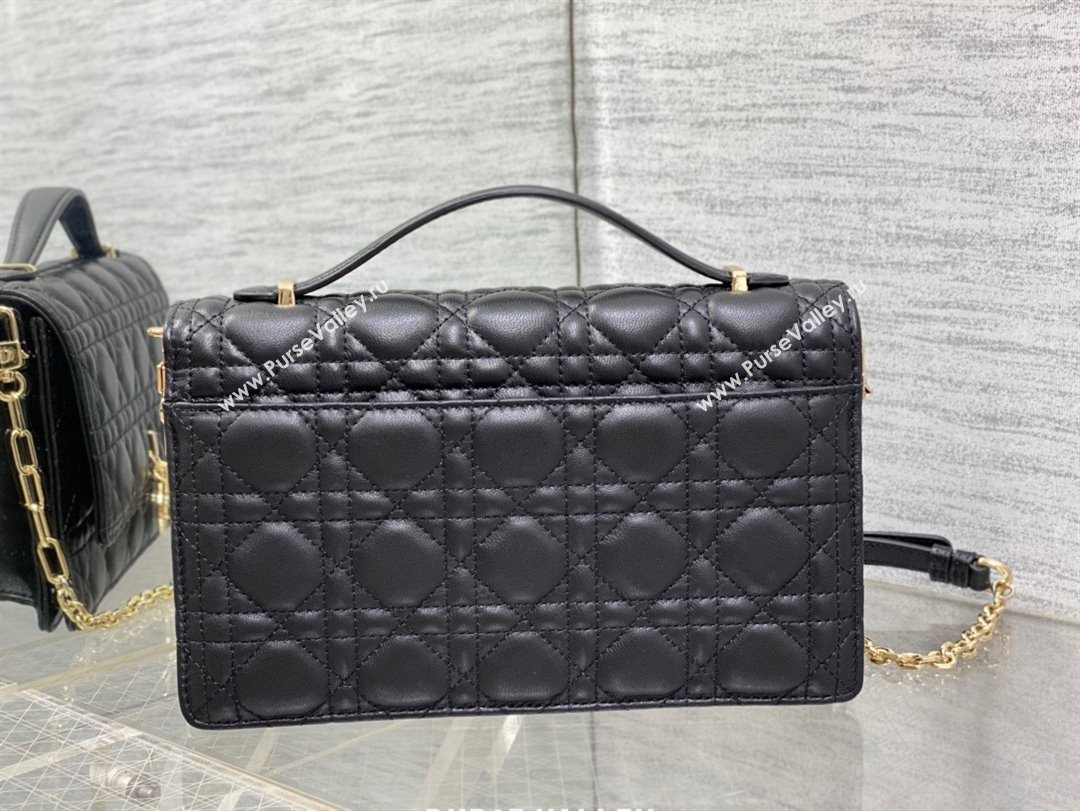 Miss Dior Top Handle Bag in black Cannage Lambskin 2023 (xxg-231024-04)