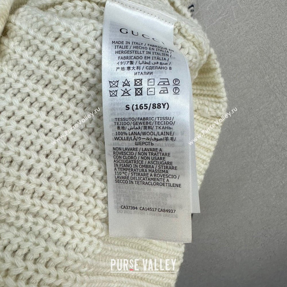 gucci Cable wool knit cardigan with Web 763373 2023 (qiqi-231206-01)