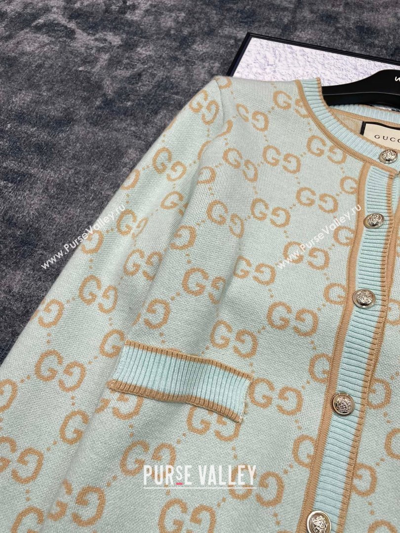 gucci green cashmere GG cardigan 2023 (qiqi-231206-16)