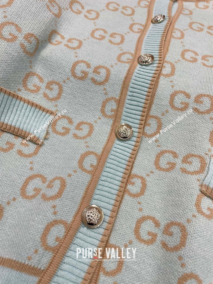 gucci green cashmere GG cardigan 2023 (qiqi-231206-16)