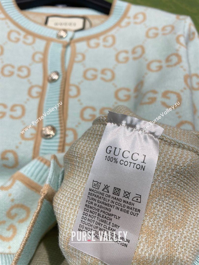 gucci green cashmere GG cardigan 2023 (qiqi-231206-16)