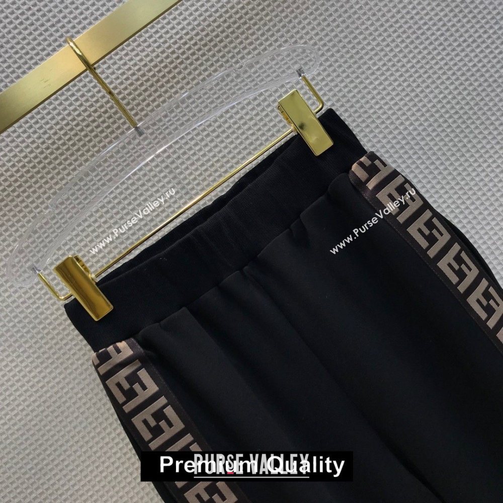 FENDI SPORTS JACKET AND PANTS BLACK 2020 (QIQI-20206385)