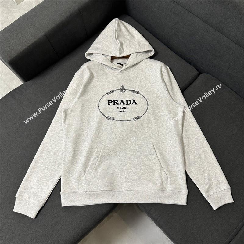 prada Cotton fleece hoodie Natural 2023 (fangfang-231003-01)