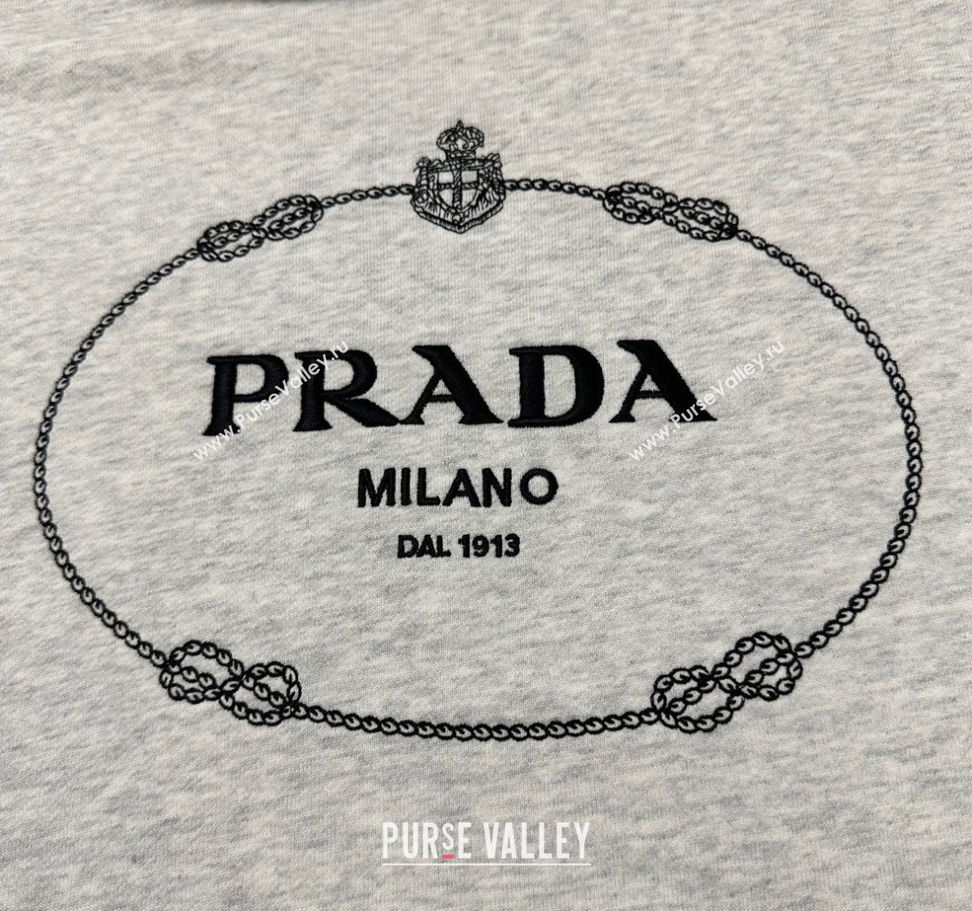 prada Cotton fleece hoodie Natural 2023 (fangfang-231003-01)