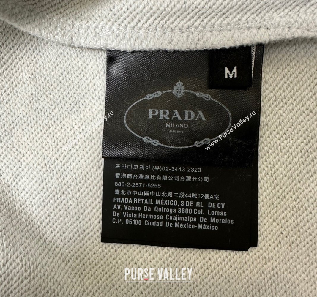 prada Cotton fleece hoodie Natural 2023 (fangfang-231003-01)