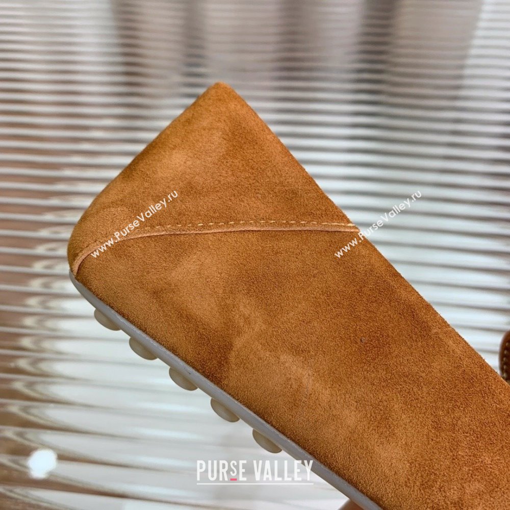 Loro Piana Dot Sole Loafers in Suede Goatskin caramel 2022 (shouxiu-231025-03)