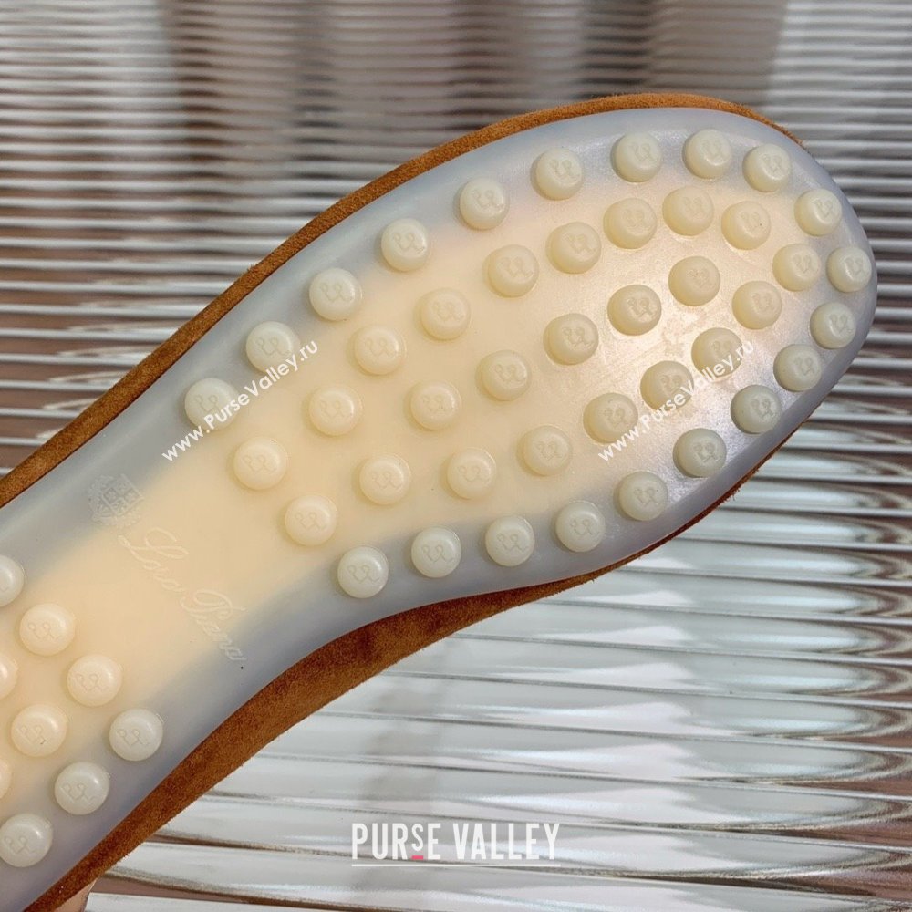 Loro Piana Dot Sole Loafers in Suede Goatskin caramel 2022 (shouxiu-231025-03)