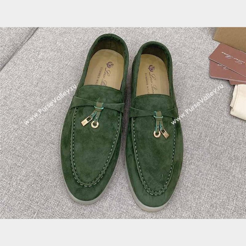 Loro Piana Summer Charms Walk Suede Women/Men Loafers 13 (kaola-23102613)