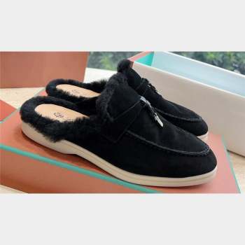 Loro Piana Charms Walk Babouche Suede slipper Fur Women/Men Loafers 07 (kaola-23102507)