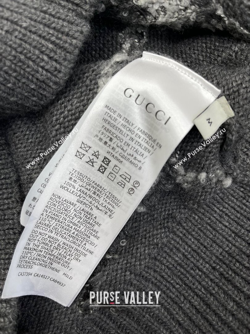 gucci Wool cardigan with GG intarsia 770507 gray 2023 (qiqi-231206-07)