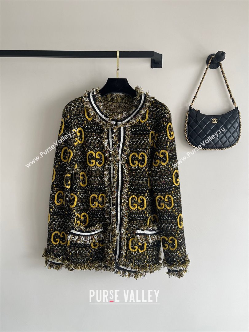 gucci Wool mohair GG cardigan 717469 2023 (qiqi-231206-08)