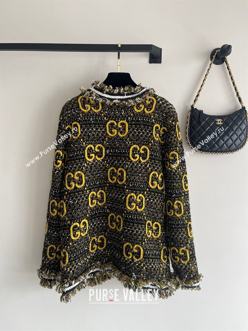 gucci Wool mohair GG cardigan 717469 2023 (qiqi-231206-08)