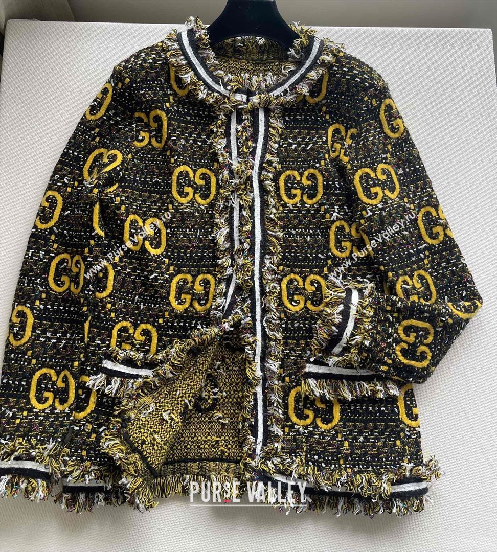 gucci Wool mohair GG cardigan 717469 2023 (qiqi-231206-08)