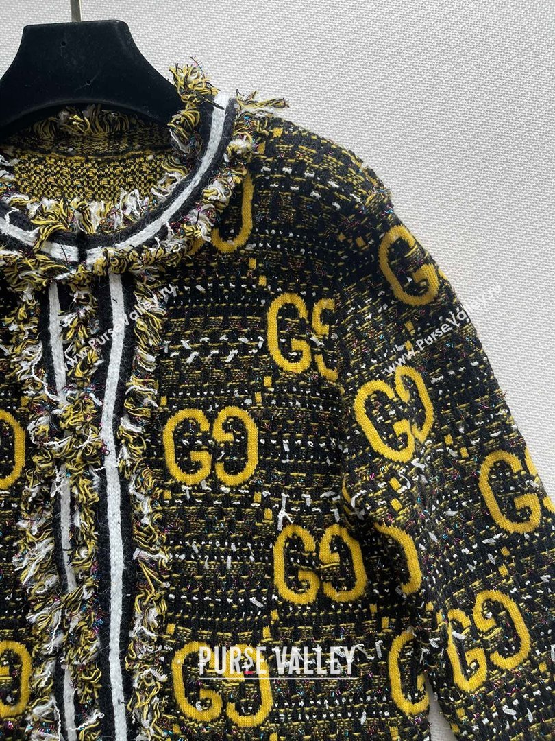 gucci Wool mohair GG cardigan 717469 2023 (qiqi-231206-08)